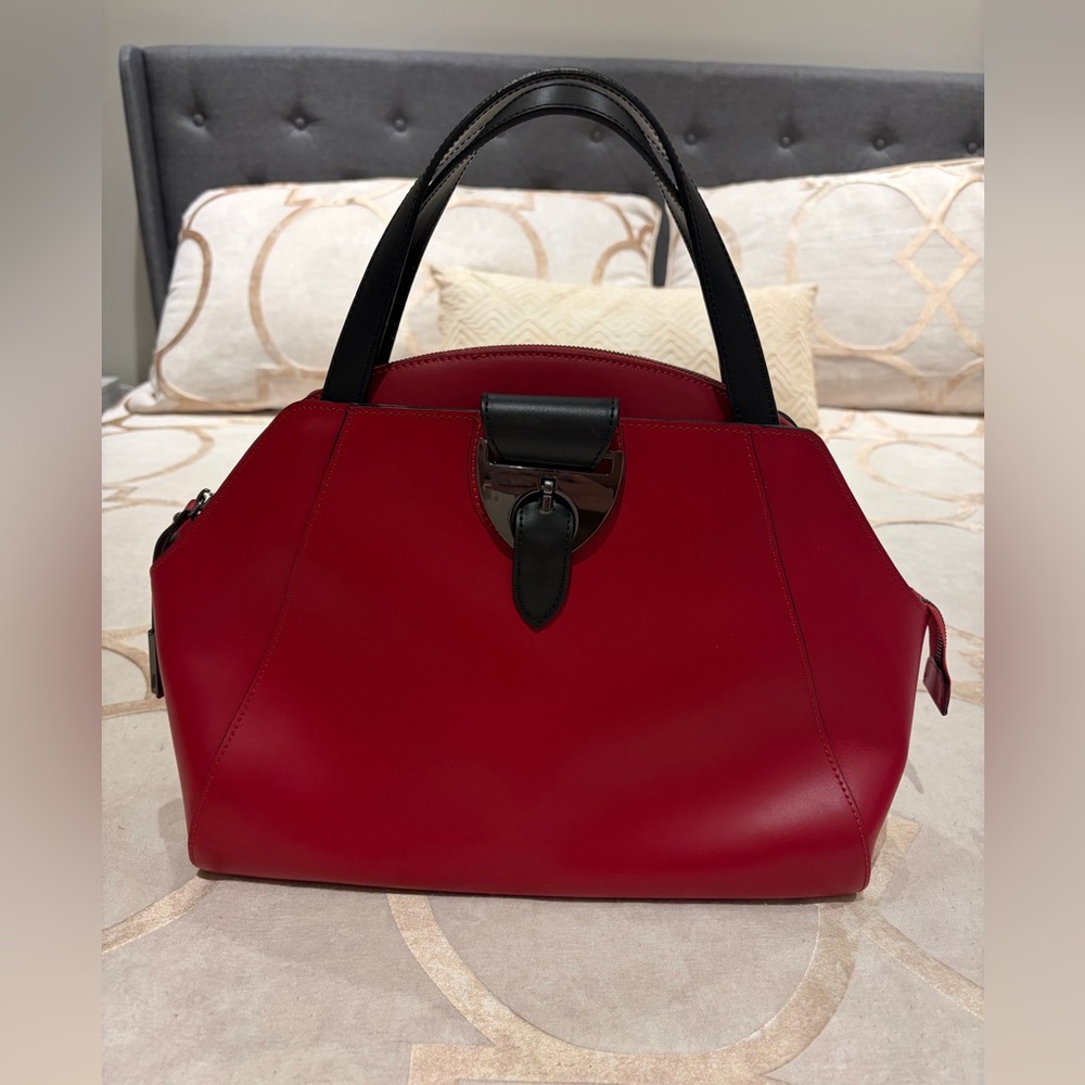 Red Italian Leather Handbag